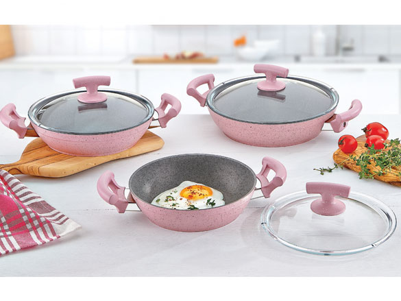 Eco Granit Sahan Set - Pembe